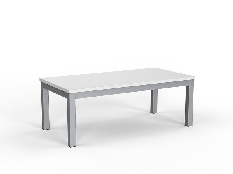 Knight's Cubit Coffee Table 1200mm x 600mm - Silver Frame (Choice of Worktop ... Carousel 1