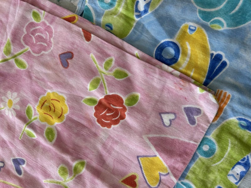 BEAUTIFUL 2x VINTAGE IKEA COTTON KIDS PILLOWCASES Carousel 2