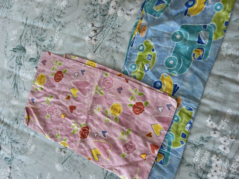 BEAUTIFUL 2x VINTAGE IKEA COTTON KIDS PILLOWCASES Carousel 1