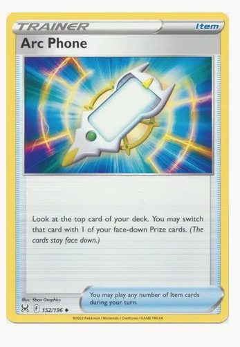 Pokemon Lost Origin ~ Arc Phone 152/196 Reverse Holo Carousel 1