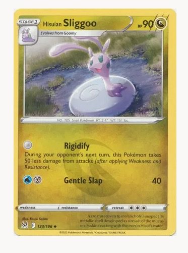 Pokemon Lost Origin ~ Hisuian Sliggoo 133/196 Reverse Holo Carousel 1