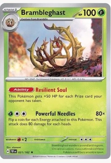 Pokemon Temporal Forces ~ Brambleghast 021/162 Holo Carousel 1