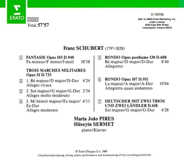 SCHUBERT: Sonatas/ Duets// LISZT: Sonata - Gilels/ Foldes/ Pires/ Sermet [3 CDs] Carousel 7
