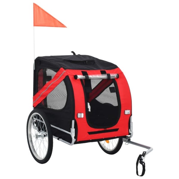 Dog Bike Trailer Red and Black Koill Carousel 1