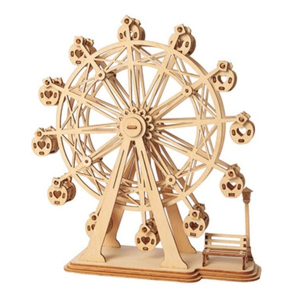 Rolife Ferris Wheel Woodcraft Construction Kit Modular Mechanical Model 3D Puzzl Carousel 1