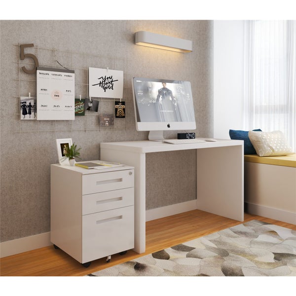 FlexiSpot CB31W Office Metal Filing Cabinet - 3 Drawers - Mobile Storage Unit - Carousel 2