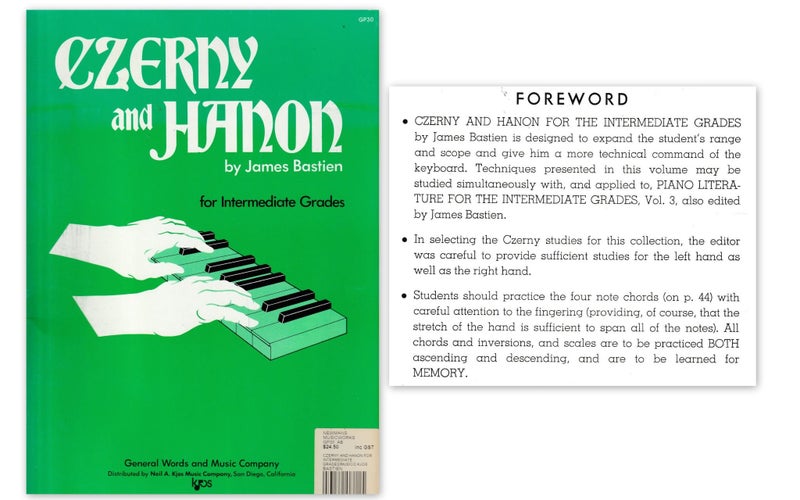 Czerny and Hanon by James Bastien for Intermediate Grades Carousel 1