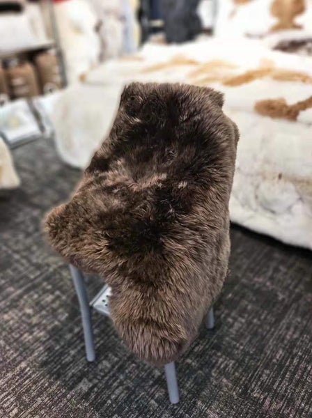 New Zealand Classic Sheepskin Rug - Single Rug Dark brown Color Carousel 2
