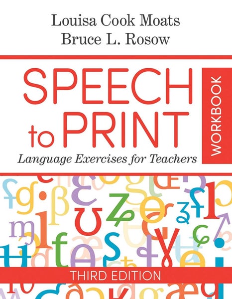 Speech to Print Workbook by Louisa Cook Moats - Paperback Carousel 1