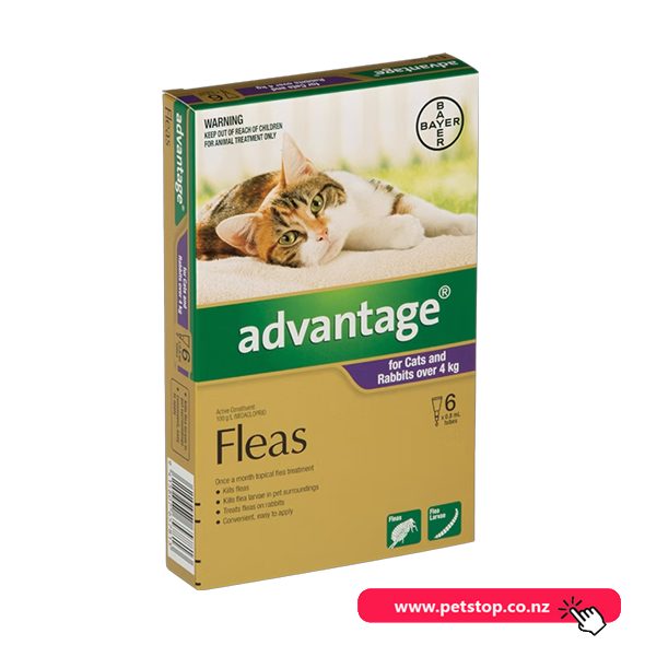 Advantage Flea Treatment for Cat and Rabbits Over 4kg -6 Tubes Carousel 1