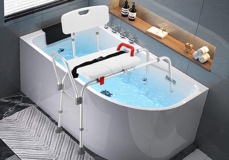 Sliding Shower Chair Seat Transfer Bench Carousel 1