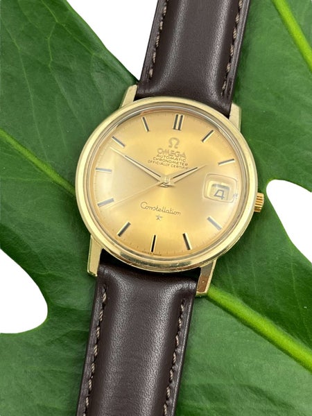 Omega 1968 Constellation 14ct Gold Cap Automatic Mens Wristwatch 168.010 Cal 564 Carousel 1