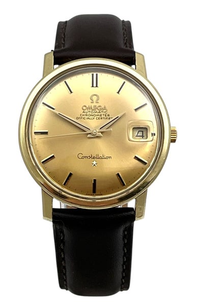 Omega 1968 Constellation 14ct Gold Cap Automatic Mens Wristwatch 168.010 Cal 564 Carousel 2