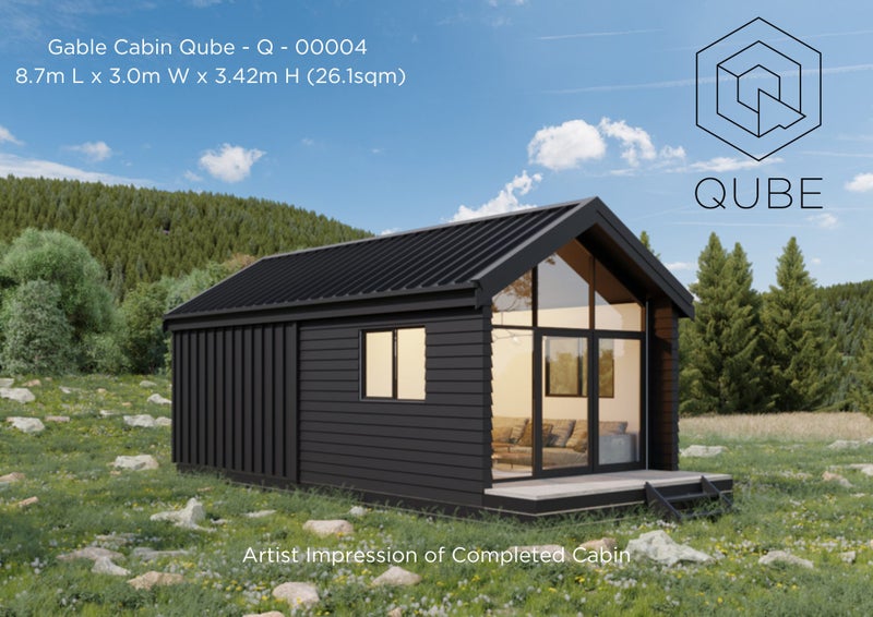 Gable Cabin - Steel Frame Kitset 8.7m x 3m Carousel 4