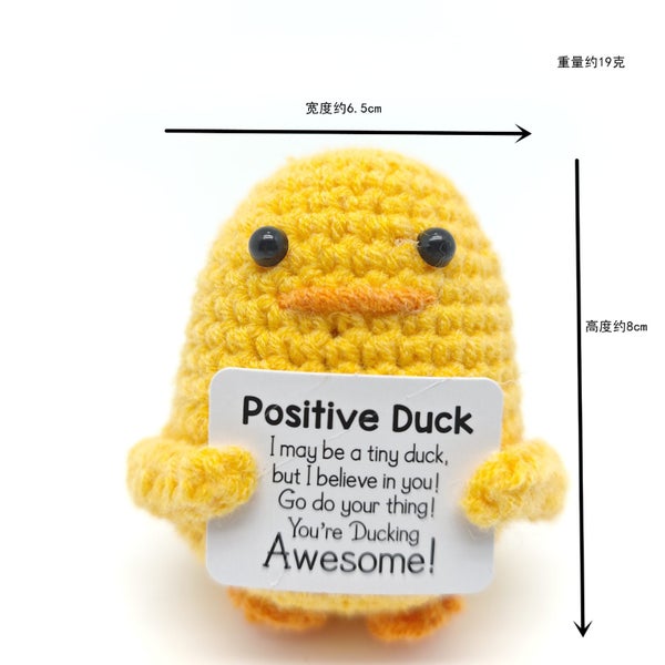 Funny Crochet Positive Energy Doll with Card Emotional Support Gift Carousel 1
