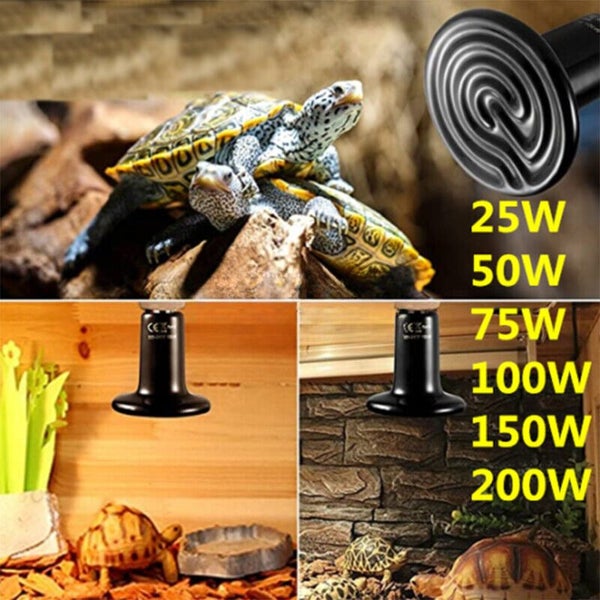 25-200W Ceramic Infrared Light Heat Emitter Lamp Reptile Brooder Incubator Carousel 2