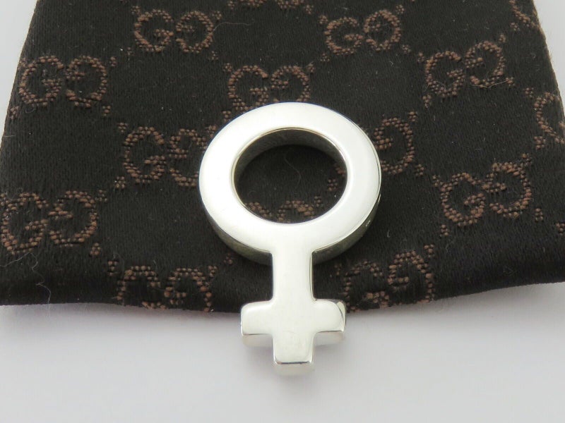 Gucci Sterling Silver Female Symbol Pendant Charm Carousel 2