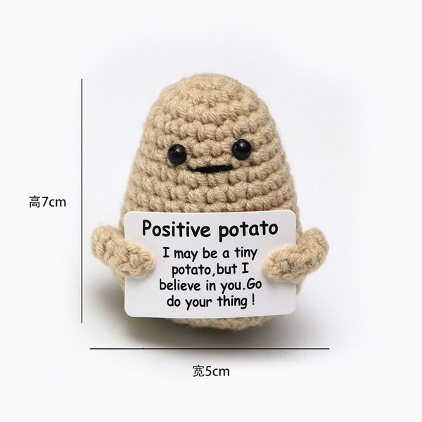 Funny Crochet Potato Doll DIY Positive Energy Gift with Card Carousel 1