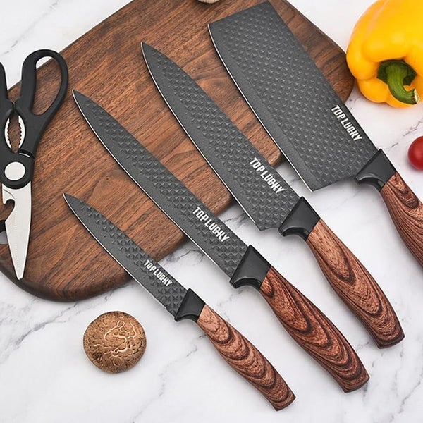 6-Piece Super Sharp Knife Set with Universal Knife Block Carousel 2