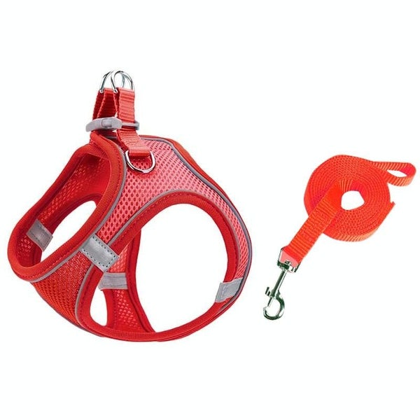 Breathable Reflective Pet Chest Strap With Traction Rope Carousel 1