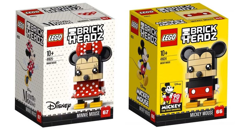 Brand New LEGO BrickHeadz Disney 41624 Mickey Mouse 66 & 416256 Minnie Mouse 67 Carousel 1