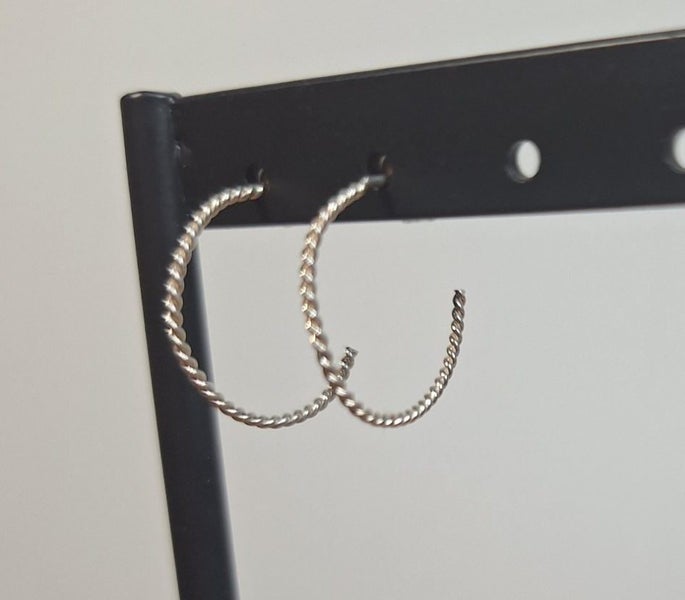 Jewellery Clearance - Sterling Silver Twisted Wire Hoops Carousel 1