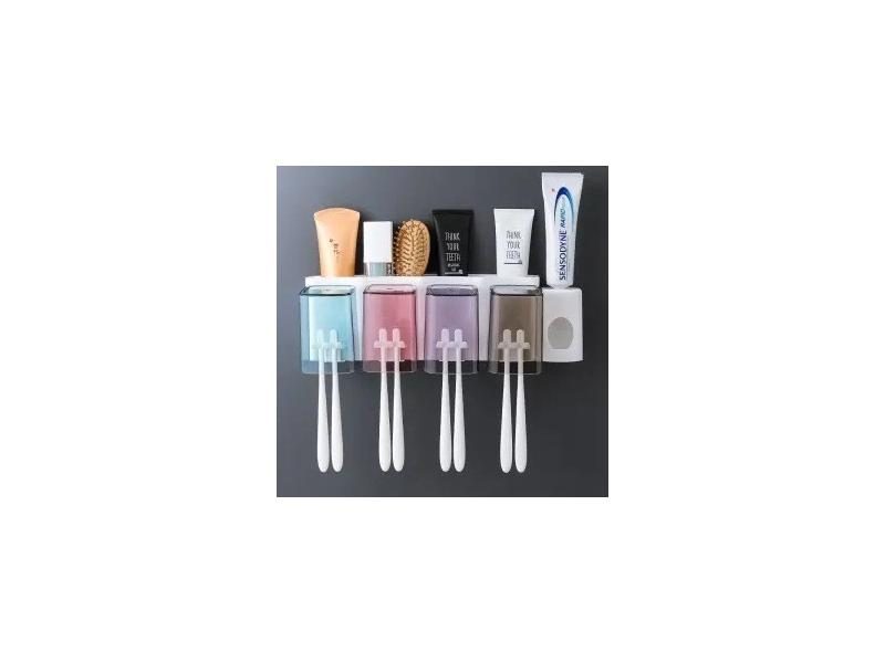 Multifunction Suction Cup Toothbrush Cup Holder Bathroom Accessories Carousel 1