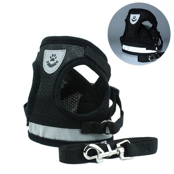 Xl Reflective Mesh Dog Vest With Adjustable Leash Carousel 11