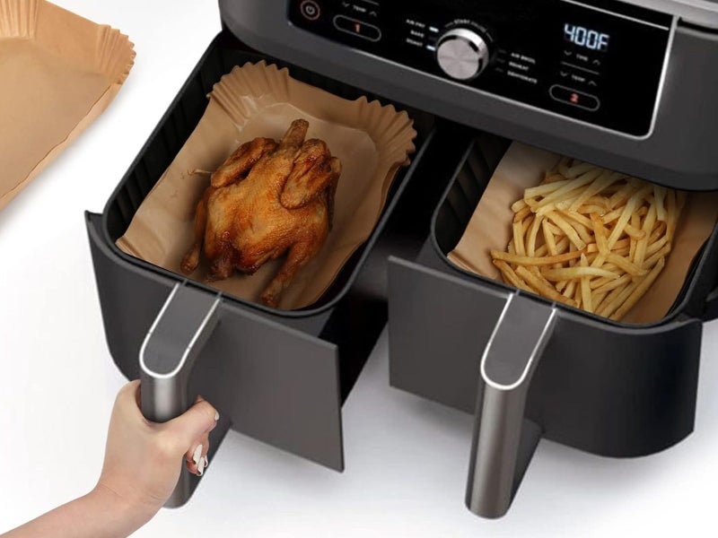 120Pcs Air Fryer Paper Liners compatible with Ninja Dual Carousel 2