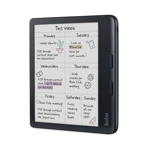Kobo Libra Colour Black 7" E Ink Colour Display Stylus 2 Compatibility & Wate... Carousel 2