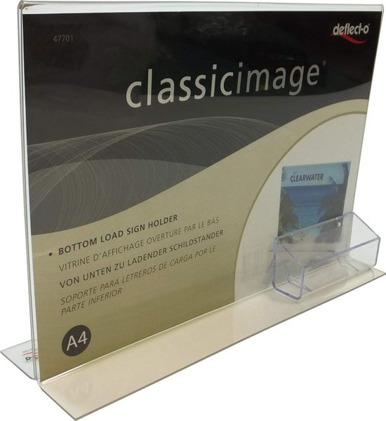 A4 Landscape Sign / Menu Holder & Business Card Holder Carousel 1