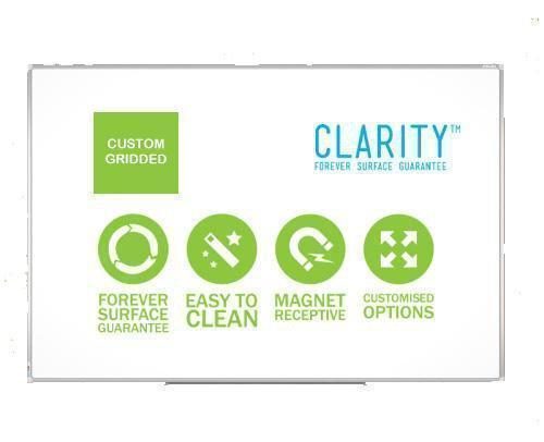 Custom Gridded Porcelain Whiteboard 600 x 900mm - Magnetic Carousel 1