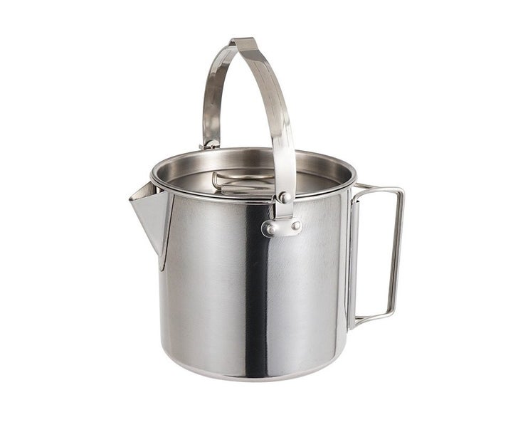 1.2L Camping Kettle Stainless Steel Cookware Outdoor Hanging Tea Pot Carousel 1