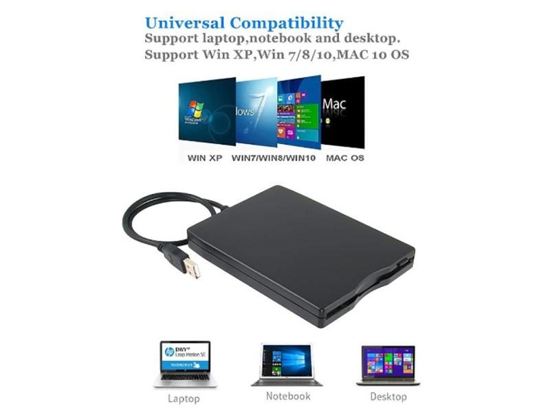 Hannord 3.5inch Mobile USB Floppy Disk Drive 1.44M For Laptop PC USB Drive Plug Carousel 1