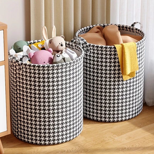 Houndstooth Laundry Bucket Carousel 4