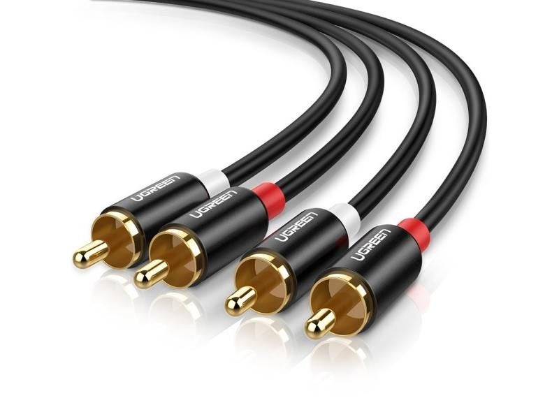 UGREEN 2RCA To 2 RCA Male Audio Cable Gold-Plated 2m 3m 5m For Home Theater DVD Carousel 1