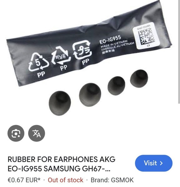 Samsung Rubber Ear Tip - Black Carousel 2