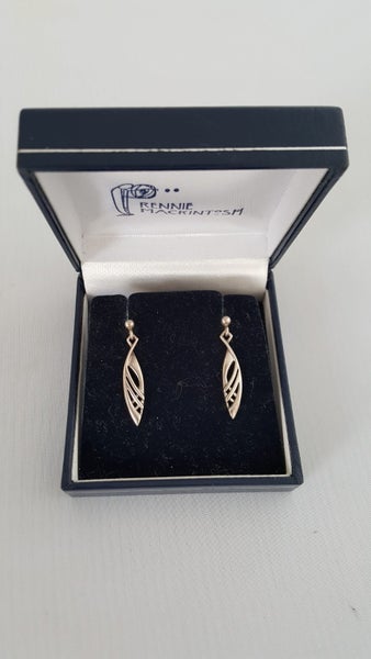Vintage Sterling Silver Carrick Jewellery Scotland Celtic Drop Earrings Carousel 2