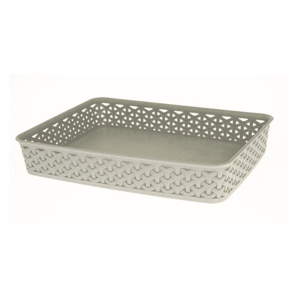 Curver Rattan A4 Wicker Storage Tray Carousel 1