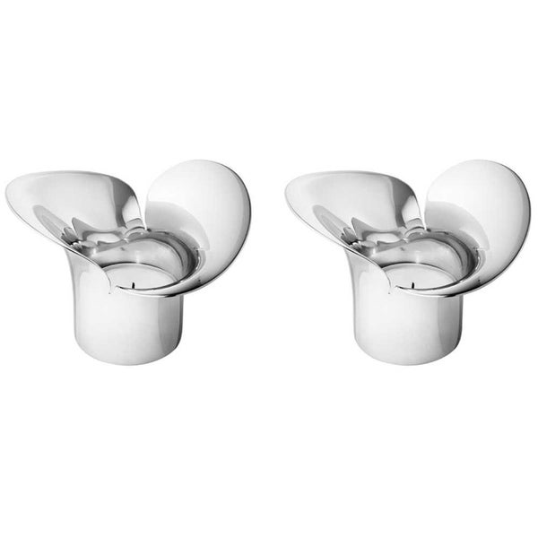 Georg Jensen Bloom Botanica Tealight Candleholder Set 2pcs Carousel 1