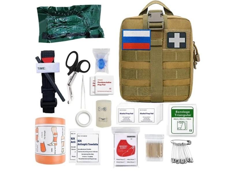 46 Pcs Tactical First Aid Kit Medical Tourniquet Survival Kit Outdoor Gear For Carousel 1