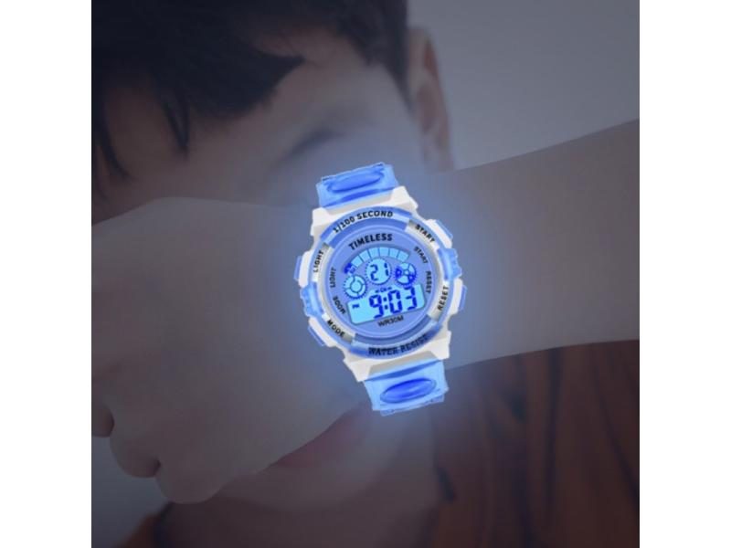 Kids Luminous Watches LED Colorful Flash Digital Waterproof Alarm For Boys Carousel 2