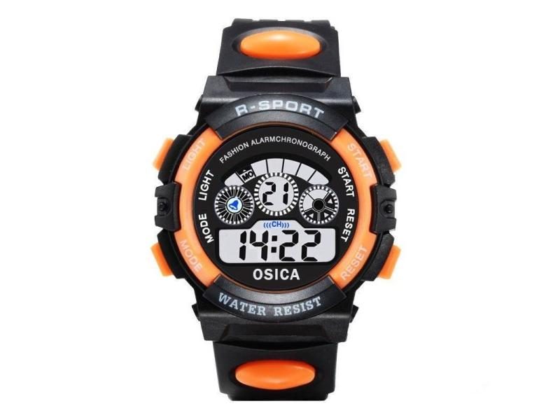 Kids Luminous Watches LED Colorful Flash Digital Waterproof Alarm For Boys Carousel 1