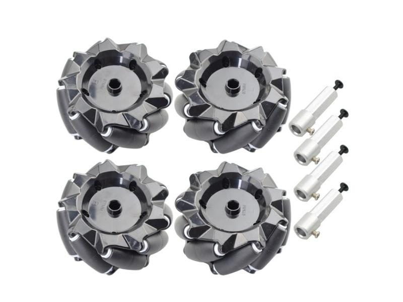 5/10/15KG Load 60/80/96mm Omni Mecanum Wheel With 4/6mm TT Hubs For Arduino Carousel 1