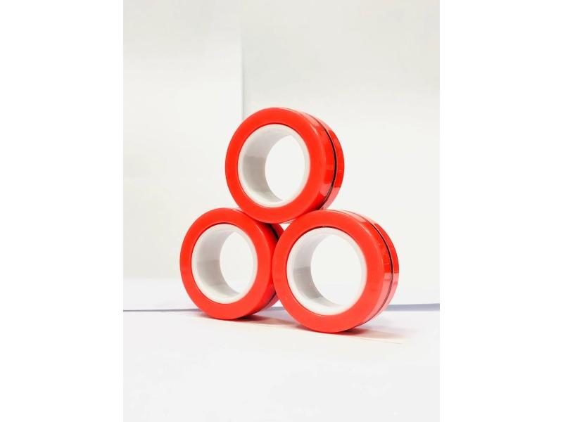 3pcs Finger Magnetic Rings Colorful Fidget Toy Set Adult Magnets Spinner Rings Carousel 1