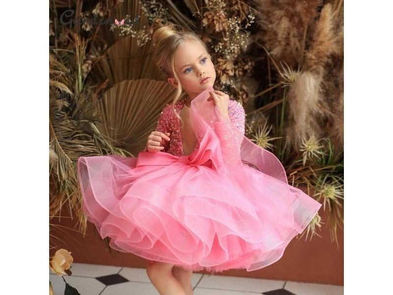 Gardenwed Glitter Baby Girl Party Puffy Princess Dress For Birthday First Carousel 1