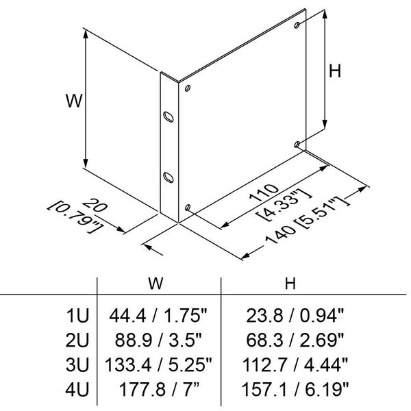 Penn Elcom - R1206 - Rack Mounting Bracket - Sold Individually. Carousel 2