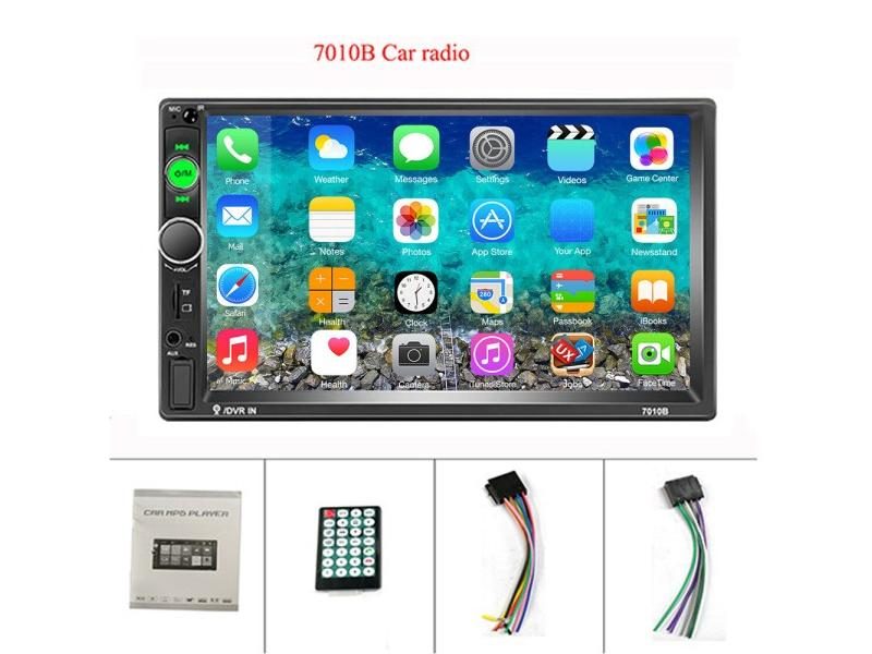 Podofo 7 INCH HD Touch Screen 2 Din Car Radio Stereo With BT FM Mirror Link Carousel 1