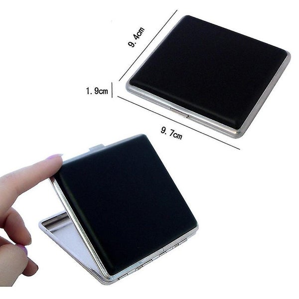 Cigarette Case Metal Clip Pu Leather Closure Premium Tobacco Storage Box Cigare Carousel 1