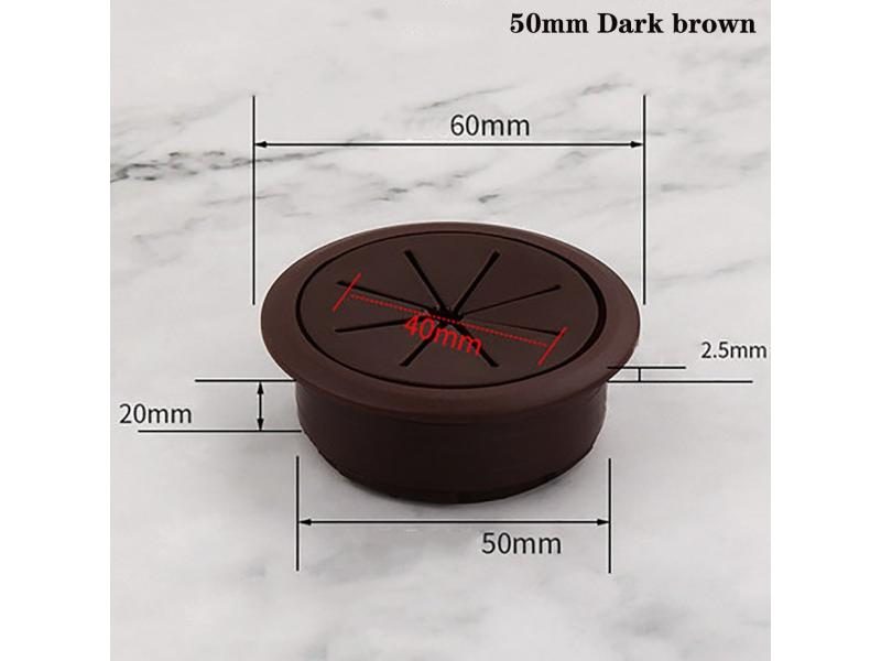 1Pcs Desk Table Cable Hole Cover 50mm/53mm PC Round Wire Tidy Grommet Hardware Carousel 1